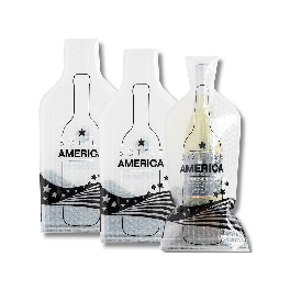 Bottle America  Clearblack (1set 3pcs)  | Reusable Wine Travel Protector Sleeves for Glass Bottles